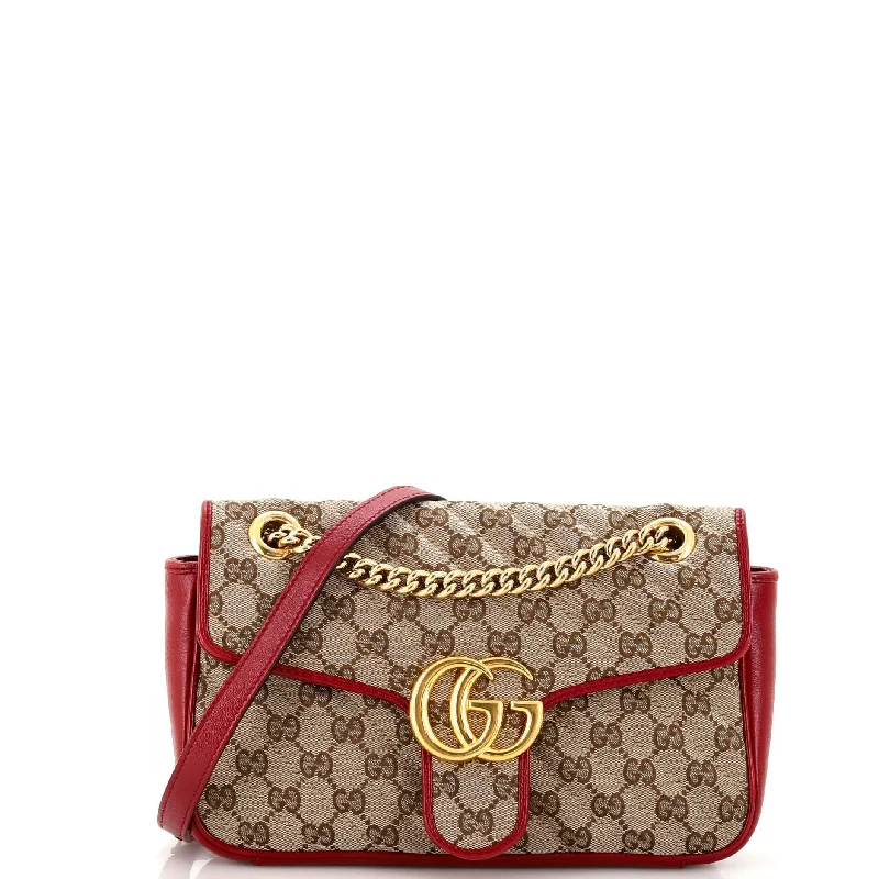 Crossbody Shoulder Bag in Black Leather with Gold Hardware for Night OutsGG Marmont Flap Bag Diagonal Quilted GG Canvas Small Crossbody Shoulder Bag in Black Leather with Gold Hardware for Night OutsGG Marmont Flap Bag Diagonal Quilted GG Canvas Small