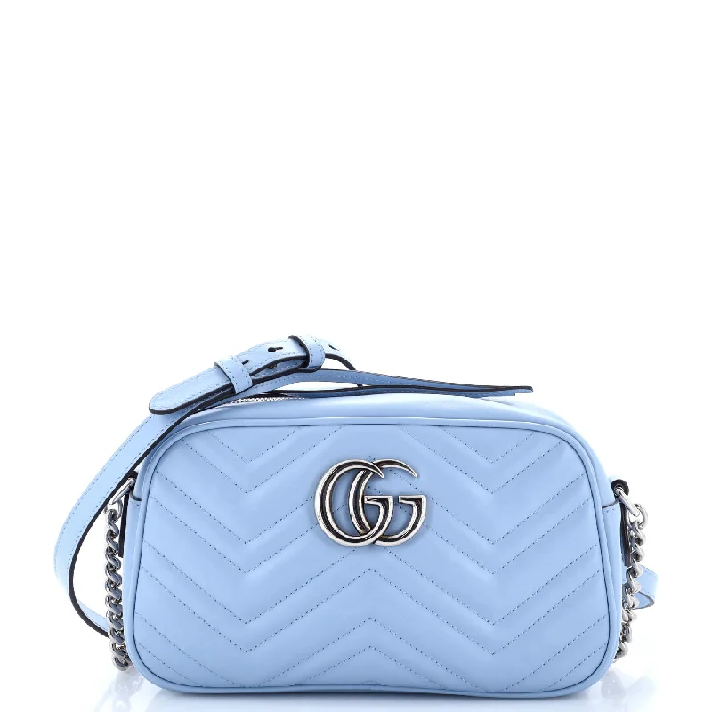 Women's Shoulder Bag with Faux Fur Strap in White for Winter StyleGG Marmont Shoulder Bag Matelasse Leather Small