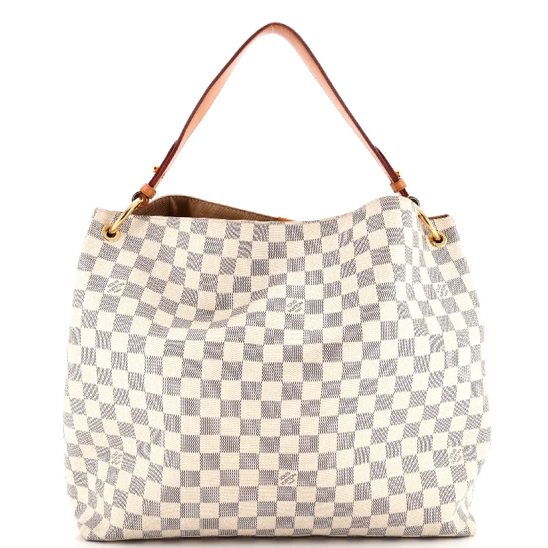 Women's Large Leather Shoulder Bag in Brown with Multiple Compartments for WorkGraceful Handbag Damier MM Women's Large Leather Shoulder Bag in Brown with Multiple Compartments for WorkGraceful Handbag Damier MM