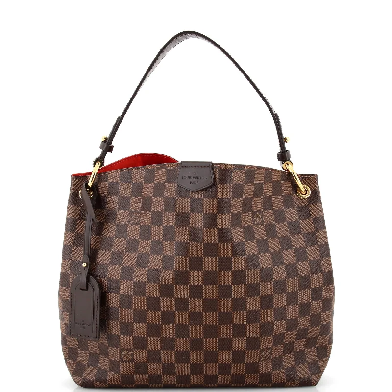 Women's Large Leather Shoulder Bag in Brown with Multiple Compartments for WorkGraceful Handbag Damier PM Women's Large Leather Shoulder Bag in Brown with Multiple Compartments for WorkGraceful Handbag Damier PM