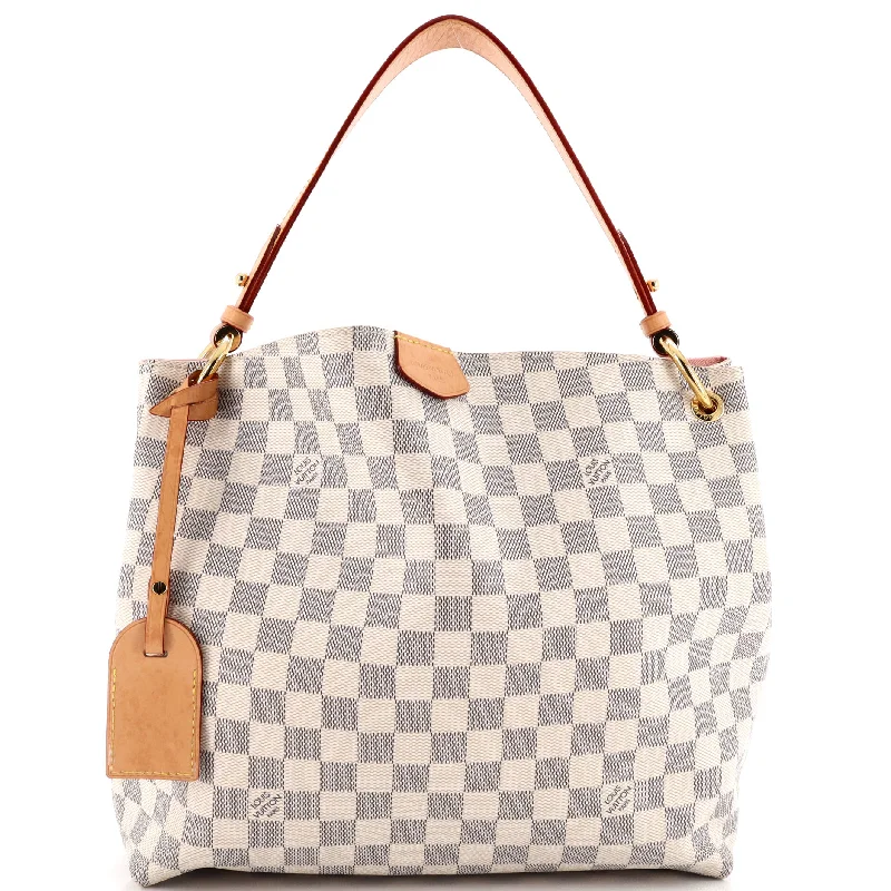 Women's Shoulder Bag with Zippered Pockets in Orange for SafetyGraceful Handbag Damier PM