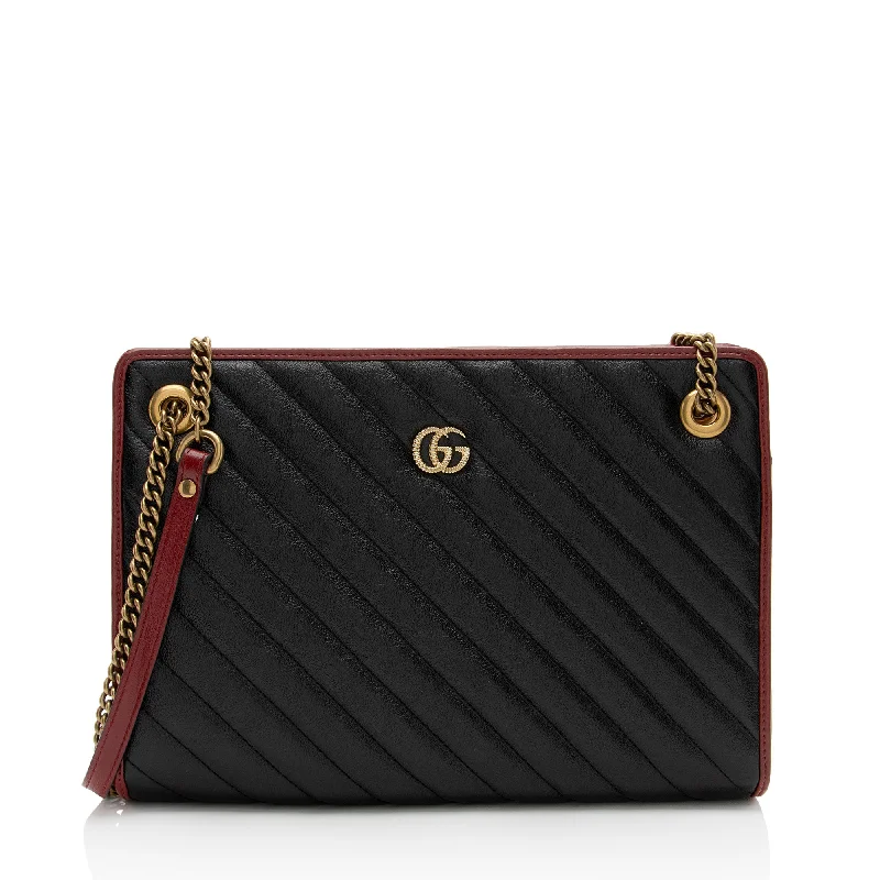 Large Capacity Genuine Leather Women's Tote Bag in Black for Work and CommutingGucci Matelasse Leather Torchon GG Marmont Chain Tote Large Capacity Genuine Leather Women's Tote Bag in Black for Work and CommutingGucci Matelasse Leather Torchon GG Marmont Chain Tote