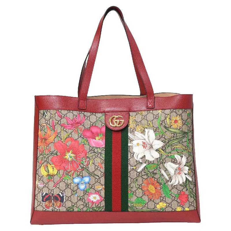 Medium - Sized Canvas Tote Bag in Navy Blue with Striped Pattern for a Nautical - Inspired LookGucci Medium Ophidia GG Floral Print Open Tote Bag in Red Coated Canvas Medium - Sized Canvas Tote Bag in Navy Blue with Striped Pattern for a Nautical - Inspired LookGucci Medium Ophidia GG Floral Print Open Tote Bag in Red Coated Canvas