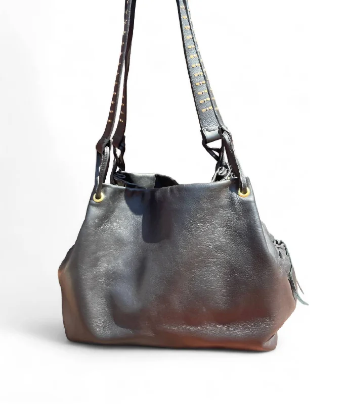 Women's Shoulder Bag with Floral Embroidery in Purple for Spring WalksHalo Handbag In Grey