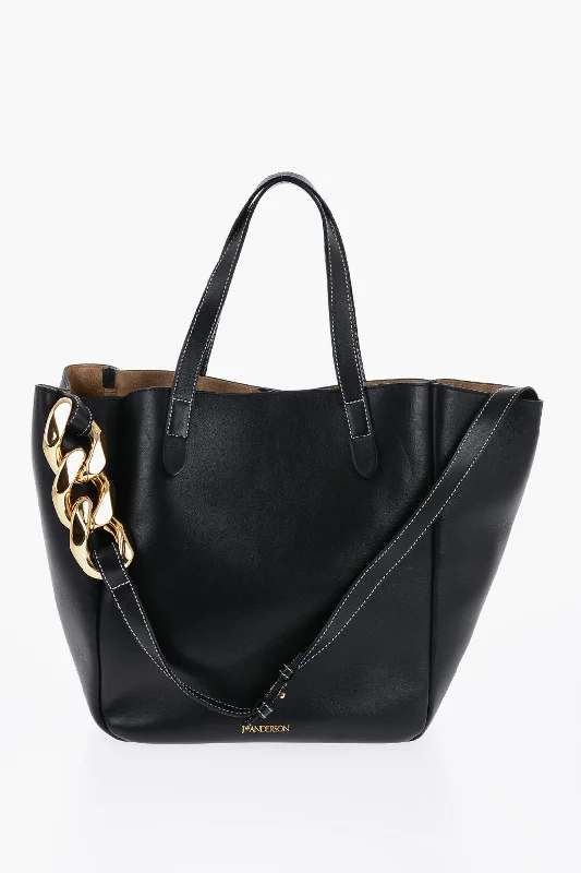 Metallic Tote Bag in Rose Gold with Chain Handles for a Glamorous Night OutJ.w.anderson Leather Tote Bag With Chain Detail Metallic Tote Bag in Rose Gold with Chain Handles for a Glamorous Night OutJ.w.anderson Leather Tote Bag With Chain Detail