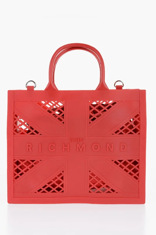 Waterproof Tote Bag in Yellow for Outdoor Activities in Wet WeatherJohn Richmond Solid Color Cracov Tote Bag With Cut-Out Details Unica One Size Waterproof Tote Bag in Yellow for Outdoor Activities in Wet WeatherJohn Richmond Solid Color Cracov Tote Bag With Cut-Out Details Unica One Size
