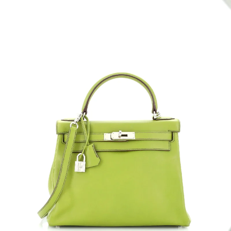 Shoulder Bag with Chain Strap in Silver for a Trendy AppearanceKelly Handbag Vert Anis Swift with Palladium Hardware 28 Shoulder Bag with Chain Strap in Silver for a Trendy AppearanceKelly Handbag Vert Anis Swift with Palladium Hardware 28