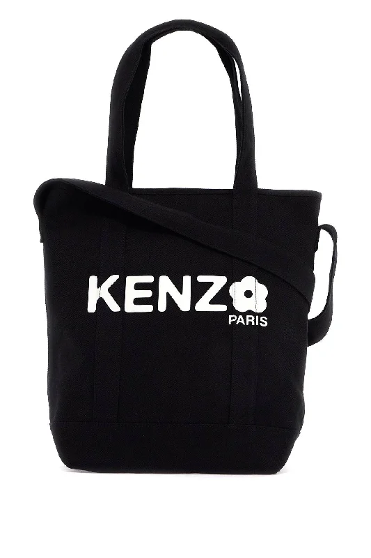 Medium - Sized Canvas Tote Bag in Navy Blue with Striped Pattern for a Nautical - Inspired LookKenzo Utility Tote Bag Medium - Sized Canvas Tote Bag in Navy Blue with Striped Pattern for a Nautical - Inspired LookKenzo Utility Tote Bag