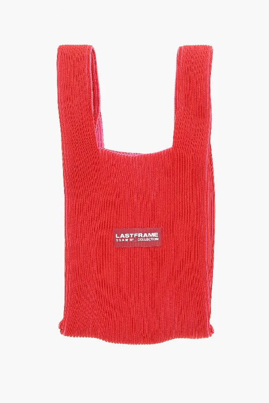 Tote Bag with RFID - Blocking Pocket in Black for Protecting Your Cards and InformationLast Frame Two-Tone Knitted Tote Bag With Faux Leather Shoulder Strap Tote Bag with RFID - Blocking Pocket in Black for Protecting Your Cards and InformationLast Frame Two-Tone Knitted Tote Bag With Faux Leather Shoulder Strap
