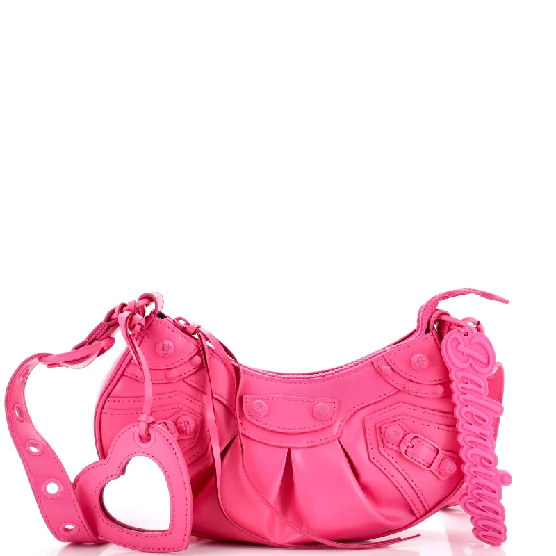 Le Cagole Giant Studs Shoulder Bag Leather XS