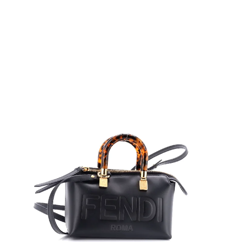Logo By The Way Top Handle Bag Embossed Leather Mini