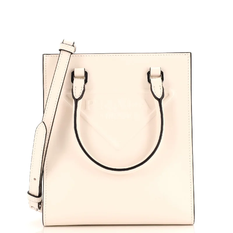 Logo Drill Tote Leather Mini