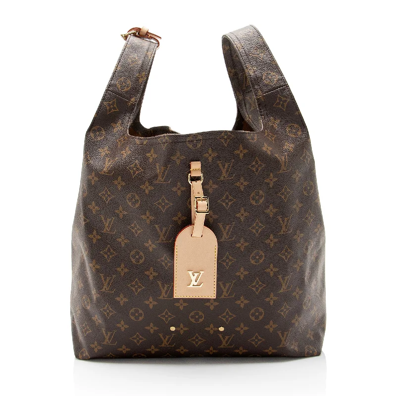 Faux Fur - Trimmed Tote Bag in White for a Cozy Winter LookLouis Vuitton Monogram Canvas Atlantis GM Tote