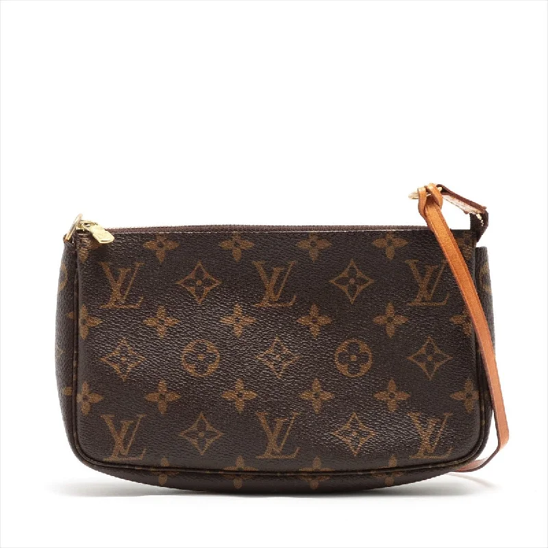 Vegan Leather Shoulder Bag in Gray for Ethical Fashion LoversLouis Vuitton Monogram Pochette Accessoir M51980 Ar0969
