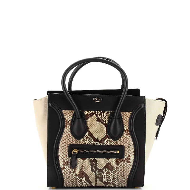 Medium - Sized Canvas Tote Bag in Navy Blue with Striped Pattern for a Nautical - Inspired LookLuggage Bag Python and Leather Micro Medium - Sized Canvas Tote Bag in Navy Blue with Striped Pattern for a Nautical - Inspired LookLuggage Bag Python and Leather Micro