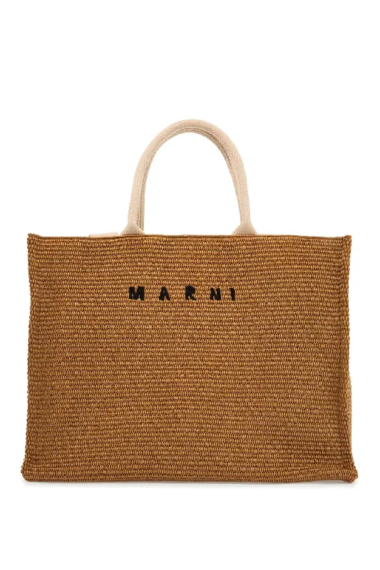 Waterproof Tote Bag in Yellow for Outdoor Activities in Wet WeatherMarni Large Raffia Effect Tote Bag Waterproof Tote Bag in Yellow for Outdoor Activities in Wet WeatherMarni Large Raffia Effect Tote Bag
