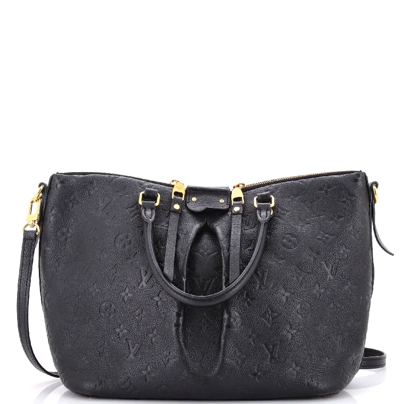 Women's Large Leather Shoulder Bag in Brown with Multiple Compartments for WorkMazarine Handbag Monogram Empreinte Leather MM Women's Large Leather Shoulder Bag in Brown with Multiple Compartments for WorkMazarine Handbag Monogram Empreinte Leather MM