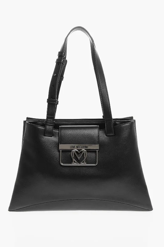 Metallic Tote Bag in Rose Gold with Chain Handles for a Glamorous Night OutMoschino Love 3 Compartment Faux Leather Tote Bag Metallic Tote Bag in Rose Gold with Chain Handles for a Glamorous Night OutMoschino Love 3 Compartment Faux Leather Tote Bag