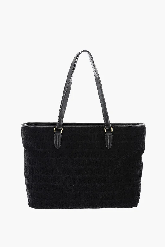 Tote Bag with RFID - Blocking Pocket in Black for Protecting Your Cards and InformationMoschino Love Faux Leather And Sponge Tote Bag With Embossed Logo Tote Bag with RFID - Blocking Pocket in Black for Protecting Your Cards and InformationMoschino Love Faux Leather And Sponge Tote Bag With Embossed Logo