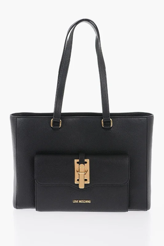 Monogrammed Tote Bag in Brown Leather with Personalized Initials for a Custom and Elegant TouchMoschino Love Faux Leather Tote Bag With Golden Details Monogrammed Tote Bag in Brown Leather with Personalized Initials for a Custom and Elegant TouchMoschino Love Faux Leather Tote Bag With Golden Details