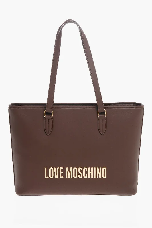 Quilted Tote Bag in Cream with Silver Hardware for a Classic and Sophisticated StyleMoschino Love Faux Leather Tote Bag With Golden Embossed Maxi Logo Quilted Tote Bag in Cream with Silver Hardware for a Classic and Sophisticated StyleMoschino Love Faux Leather Tote Bag With Golden Embossed Maxi Logo