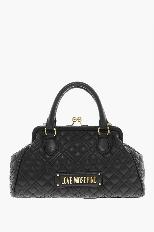 Geometric - Printed Tote Bag in Multicolor for a Contemporary and Trendy OutfitMoschino Love Quilted Faux Leather Bowler Bag Geometric - Printed Tote Bag in Multicolor for a Contemporary and Trendy OutfitMoschino Love Quilted Faux Leather Bowler Bag