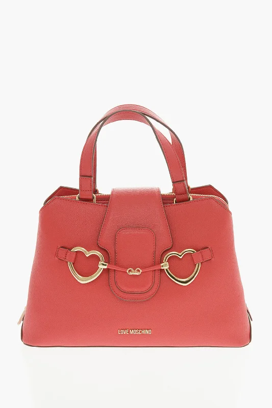 Small Vegan Leather Tote Bag in Blush Pink with Gold - Tone Hardware for a Feminine and Stylish AccessoryMoschino Love Textured Faux Leather Tote Bag With Golden Front Clamp Small Vegan Leather Tote Bag in Blush Pink with Gold - Tone Hardware for a Feminine and Stylish AccessoryMoschino Love Textured Faux Leather Tote Bag With Golden Front Clamp