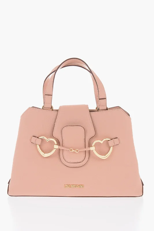 Embroidered Tote Bag in Beige with Floral Motifs for a Boho - Chic VibeMoschino Love Textured Faux Leather Tote Bag With Maxi Golden Heart C Embroidered Tote Bag in Beige with Floral Motifs for a Boho - Chic VibeMoschino Love Textured Faux Leather Tote Bag With Maxi Golden Heart C