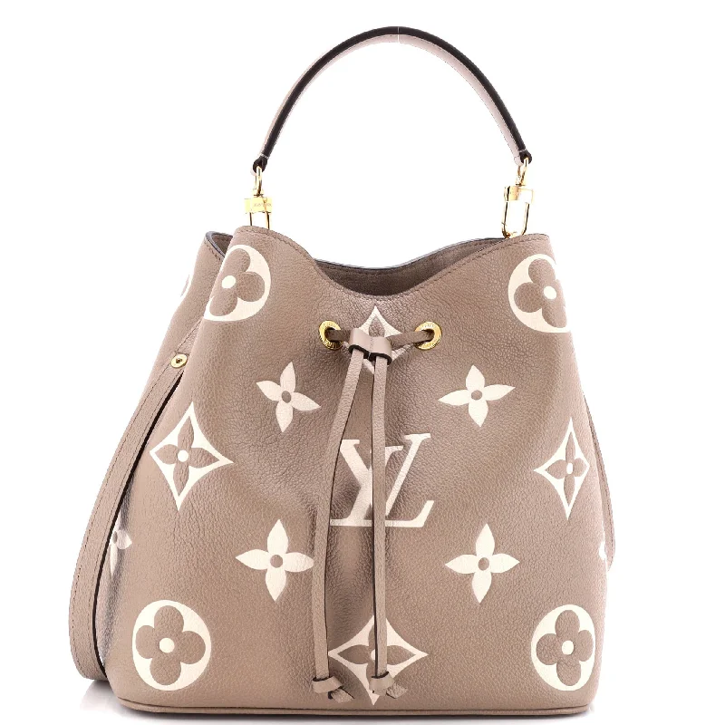 Shoulder Bag with Geometric Pattern in Multicolor for a Contemporary StyleNeoNoe Handbag Bicolor Monogram Empreinte Giant MM Shoulder Bag with Geometric Pattern in Multicolor for a Contemporary StyleNeoNoe Handbag Bicolor Monogram Empreinte Giant MM
