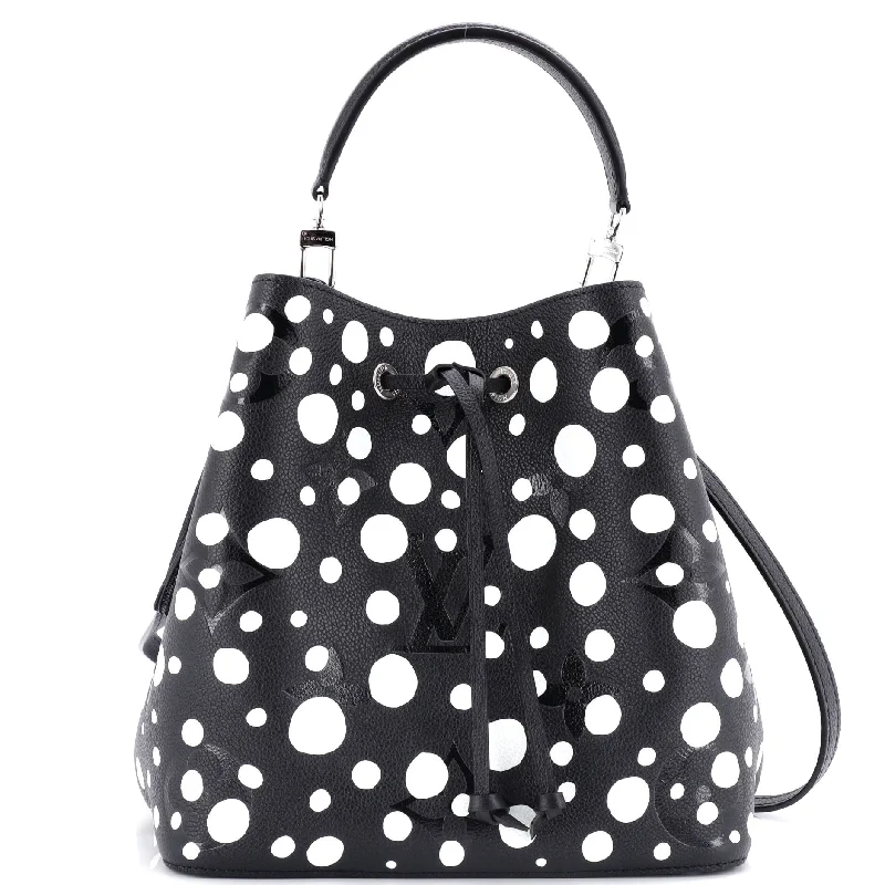 Canvas and Leather Combo Shoulder Bag in Tan for a Rustic LookNeoNoe Handbag Yayoi Kusama Infinity Dots Monogram Empreinte Giant MM Canvas and Leather Combo Shoulder Bag in Tan for a Rustic LookNeoNoe Handbag Yayoi Kusama Infinity Dots Monogram Empreinte Giant MM