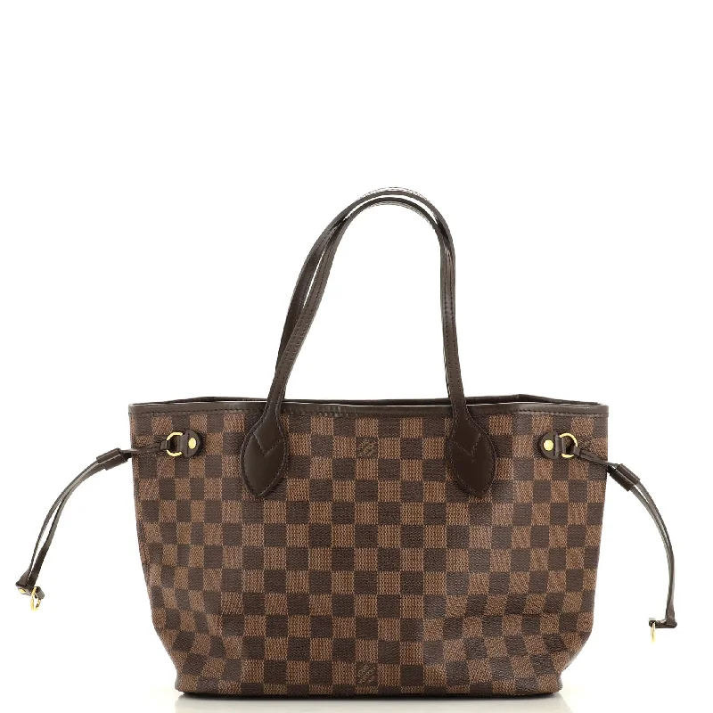 Large Capacity Genuine Leather Women's Tote Bag in Black for Work and CommutingNeverfull NM Tote Damier PM Large Capacity Genuine Leather Women's Tote Bag in Black for Work and CommutingNeverfull NM Tote Damier PM