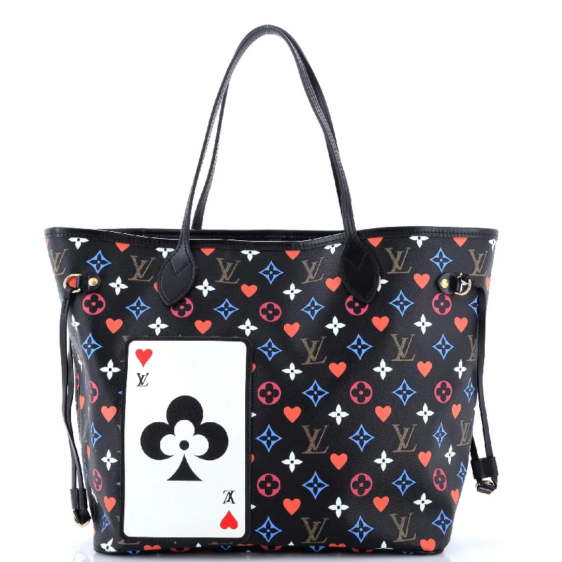 Women's Tote Bag with Inner Compartments in Gray for Organizing Everyday EssentialsNeverfull NM Tote Limited Edition Game On Multicolor Monogram MM Women's Tote Bag with Inner Compartments in Gray for Organizing Everyday EssentialsNeverfull NM Tote Limited Edition Game On Multicolor Monogram MM