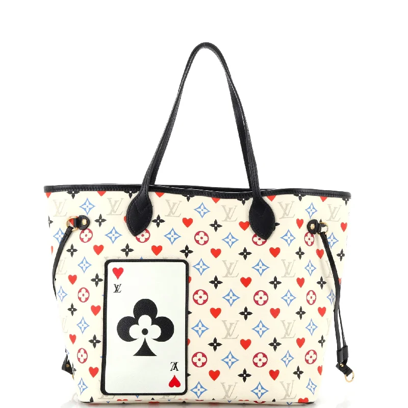 Women's Tote Bag with Inner Compartments in Gray for Organizing Everyday EssentialsNeverfull NM Tote Limited Edition Game On Multicolor Monogram MM Women's Tote Bag with Inner Compartments in Gray for Organizing Everyday EssentialsNeverfull NM Tote Limited Edition Game On Multicolor Monogram MM