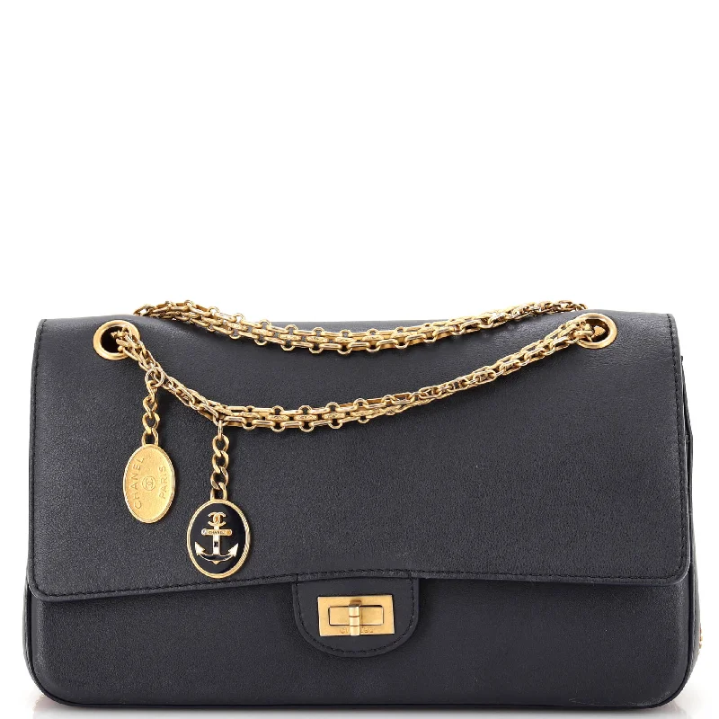Women's Canvas Shoulder Bag in Navy with Striped Pattern for Beach TripsNude Medallion Reissue 2.55 Flap Bag Calfskin 226 Women's Canvas Shoulder Bag in Navy with Striped Pattern for Beach TripsNude Medallion Reissue 2.55 Flap Bag Calfskin 226