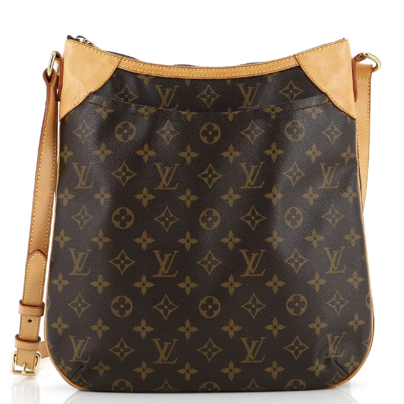 Leather Shoulder Bag with Magnetic Closure in Black for Quick AccessOdeon Handbag Monogram Canvas MM Leather Shoulder Bag with Magnetic Closure in Black for Quick AccessOdeon Handbag Monogram Canvas MM