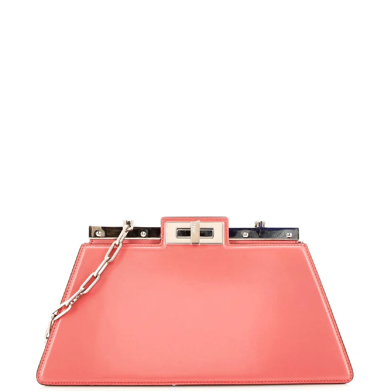 Printed Silk Shoulder Bag in Red for a Pop of ColorPeekaboo Cut Bag Leather Medium