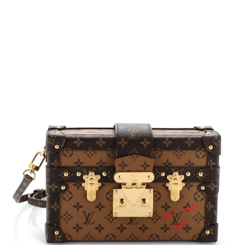 Women's Shoulder Bag with Fringe Details in Brown for a Bohemian StylePetite Malle Handbag Reverse Monogram Canvas Women's Shoulder Bag with Fringe Details in Brown for a Bohemian StylePetite Malle Handbag Reverse Monogram Canvas