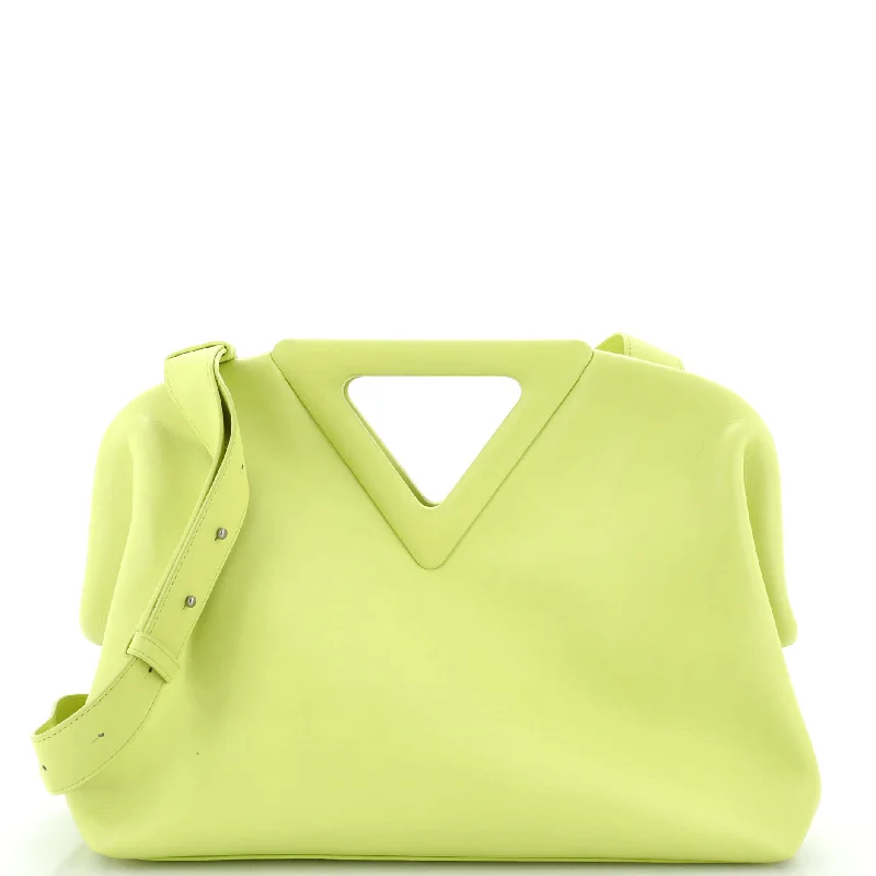 Point Shoulder Bag Leather Medium
