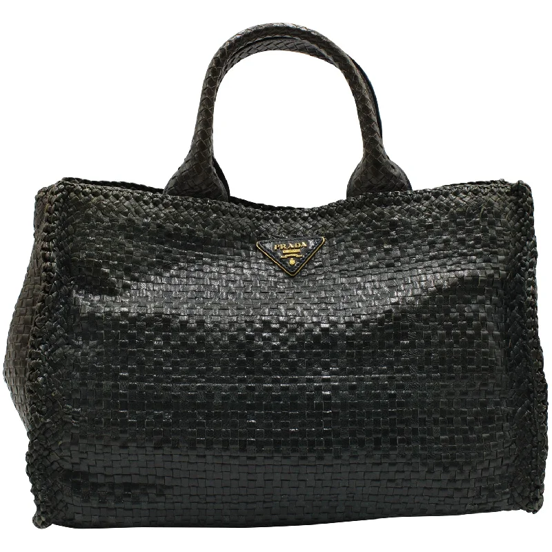 Monogrammed Tote Bag in Brown Leather with Personalized Initials for a Custom and Elegant TouchPrada Madras Woven Bag in Grey and Black Leather Monogrammed Tote Bag in Brown Leather with Personalized Initials for a Custom and Elegant TouchPrada Madras Woven Bag in Grey and Black Leather