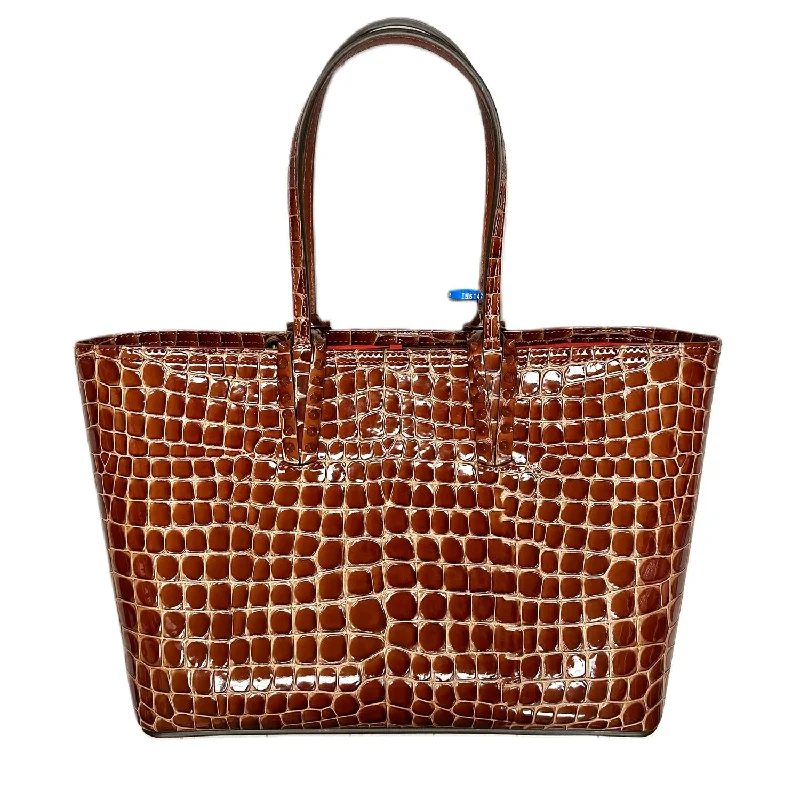 Women's Tote Bag with Inner Compartments in Gray for Organizing Everyday EssentialsPre-Loved Cabato Croc Tote Bag In Brown Women's Tote Bag with Inner Compartments in Gray for Organizing Everyday EssentialsPre-Loved Cabato Croc Tote Bag In Brown