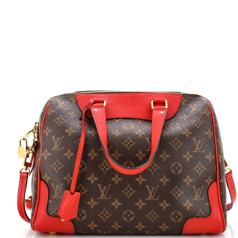 Canvas and Leather Combo Shoulder Bag in Tan for a Rustic LookRetiro NM Handbag Monogram Canvas Canvas and Leather Combo Shoulder Bag in Tan for a Rustic LookRetiro NM Handbag Monogram Canvas