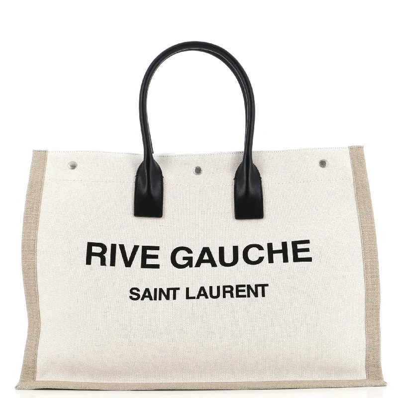 Tote Bag with Adjustable Shoulder Strap in Olive Green for Comfortable CarryingRive Gauche Shopper Tote Canvas Large Tote Bag with Adjustable Shoulder Strap in Olive Green for Comfortable CarryingRive Gauche Shopper Tote Canvas Large