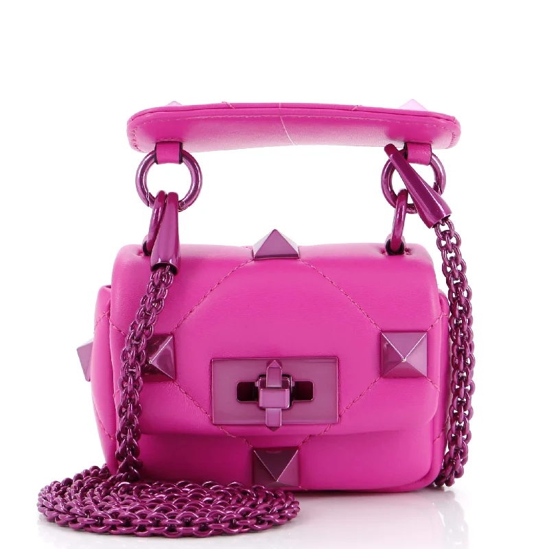 Roman Stud Flap Bag Quilted Leather Mini
