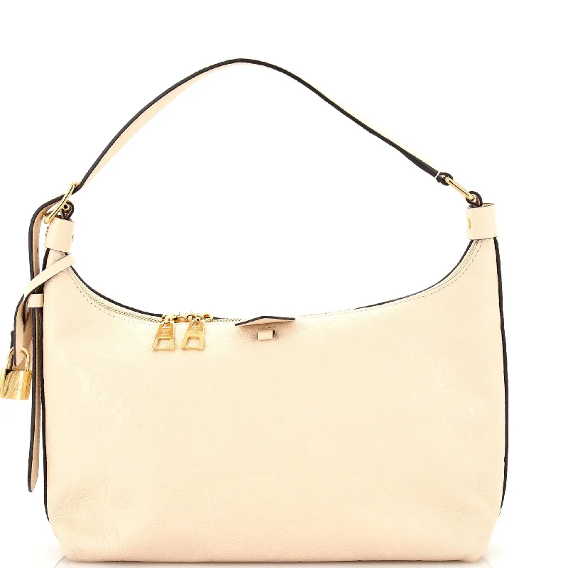 Crossbody Shoulder Bag in Black Leather with Gold Hardware for Night OutsSac Sport NM Handbag Monogram Empreinte Leather Crossbody Shoulder Bag in Black Leather with Gold Hardware for Night OutsSac Sport NM Handbag Monogram Empreinte Leather