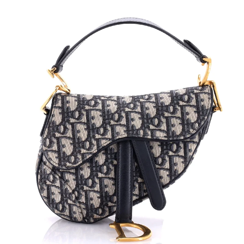 Saddle Handbag Oblique Canvas Mini