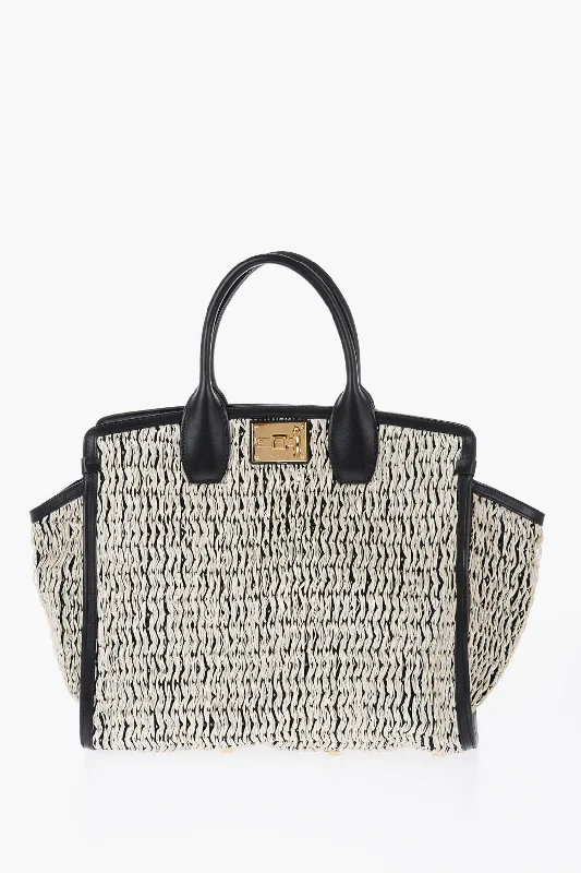 Monogrammed Tote Bag in Brown Leather with Personalized Initials for a Custom and Elegant TouchSalvatore Ferragamo Two Tone The Studio Rayon Tote Bag With Removable Shoulder S Monogrammed Tote Bag in Brown Leather with Personalized Initials for a Custom and Elegant TouchSalvatore Ferragamo Two Tone The Studio Rayon Tote Bag With Removable Shoulder S