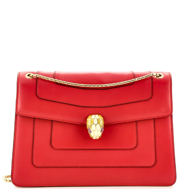 Serpenti Forever Square Shoulder Bag Leather Medium