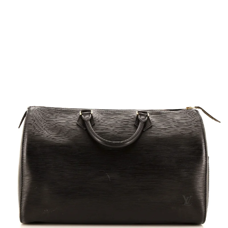 Vegan Leather Shoulder Bag in Gray for Ethical Fashion LoversSpeedy Handbag Epi Leather 35 Vegan Leather Shoulder Bag in Gray for Ethical Fashion LoversSpeedy Handbag Epi Leather 35