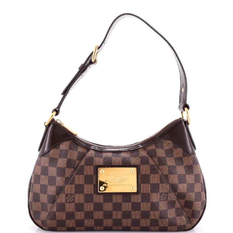 Women's Waterproof Nylon Shoulder Bag in Green for HikingThames Handbag Damier PM