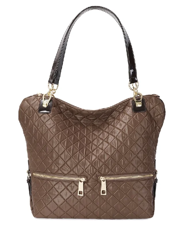 Linen Tote Bag in Natural Beige with Braided Details for a Rustic Summer EnsembleTiffany & Fred Paris Quilted Woven Nylon & Patent Tote Linen Tote Bag in Natural Beige with Braided Details for a Rustic Summer EnsembleTiffany & Fred Paris Quilted Woven Nylon & Patent Tote